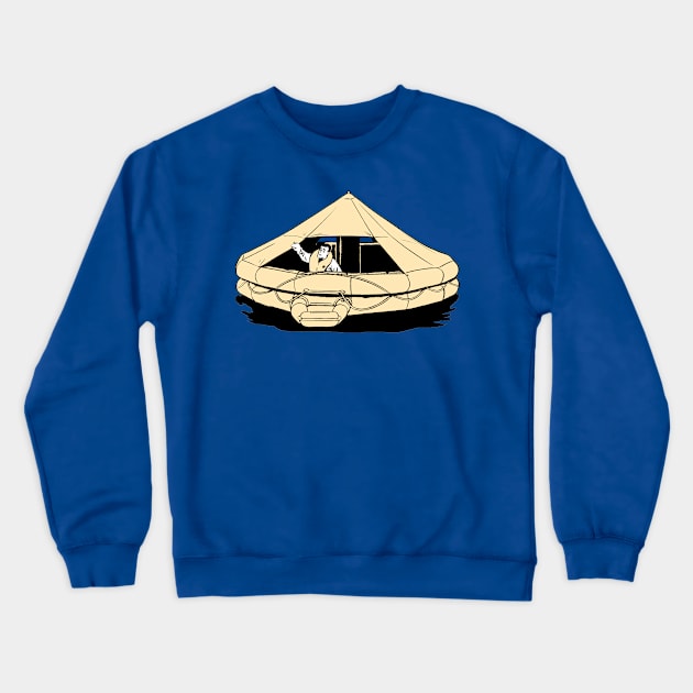 Life Raft Crewneck Sweatshirt by megaphone